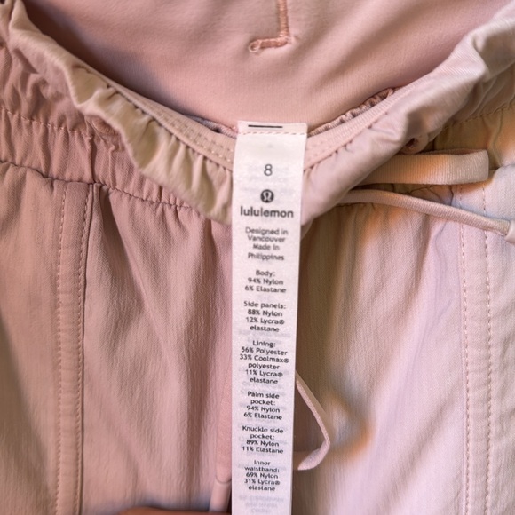 Lululemon Beyond the Studio Pink Mist Lined Jogger size 8 EUC - Picture 4 of 6